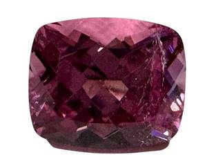 lot 33AC image: 2.43 Carat Hot Pink Cushion Cut Tourmaline Gemstone