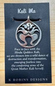 lot 35AK image: Sterling Silver Kali Ma Pendant by K Robins Designs