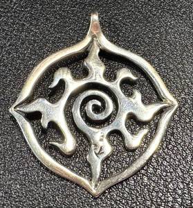 lot 37AK image: K. Robins Sterling Silver Artistic Spiral Pendant
