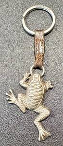 lot 41GS image: Brighton Frog Keychain with Leather Accent