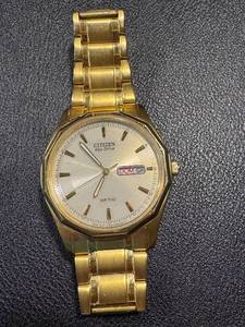 lot 58MA image: Citizen Eco-Drive Gold-Tone Wristwatch with Date Display
