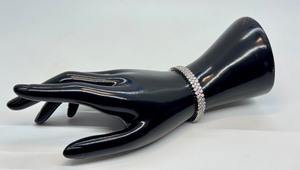 lot 19AC image: Sterling Silver and CZ 7-Inch Tennis Bracelet