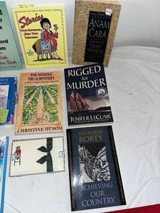 lot 178 image: Mixed Lot of 10 Books & Note Cards - Mystery, Fiction, Non-Fiction