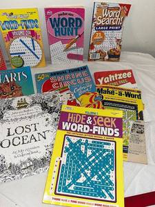 lot 180 image: Mixed Lot of Puzzle Books, Coloring Books, and Notepads