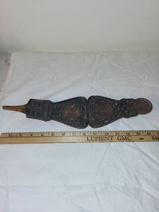 lot 38 image: Antique Bellows with Carved Detail - Marked c1741