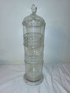 lot 188 image: Antique Stacking Apothecary Candy Dish Set of 3