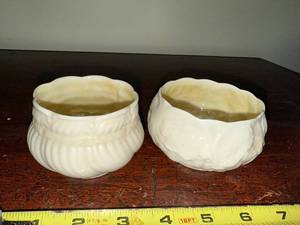lot 68 image: Vintage Irish Belleek Porcelain Bowls with Makers Mark