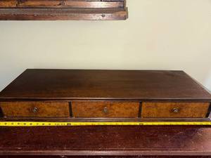 lot 69 image: Vintage Wooden Desk Organizer with 3 Drawers