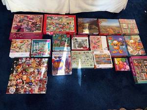 lot 70 image: Lot of 15 Mixed Jigsaw Puzzles 300-1000 Pieces Various Brands & Themes