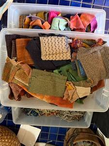 lot 80 image: Assorted Textile Wool Fabric Strips for Crafting