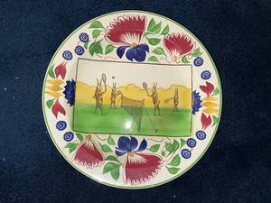 lot 154 image: Antique C 1900  Stick Spatter Rabbitware Rabbit Plate - Badmitten