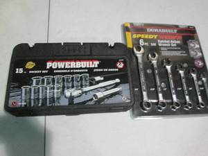 lot 21 image: 15pc Powerbuilt 12in metric socket...