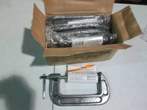 lot 36 image: 5in Heavy duty C-clamp lot of 6...