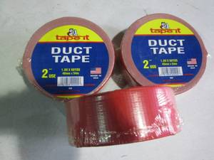 lot 56 image: 3 pack of 2in Duct tape 1.89x60 yar...