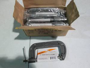 lot 64 image: 5in Heavy duty C-clamp lot of 6...