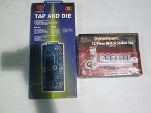 lot 65 image: 40pc heavy duty tap and die set plu...