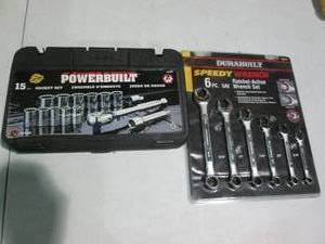 lot 66 image: 15pc Powerbuilt 12in metric socket...