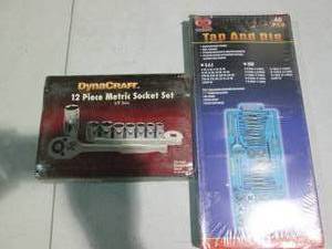 lot 90 image: 40pc heavy duty tap and die set plu...