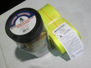 lot 101 image: 4in x 30ft heavy duty tow strap wit...