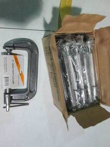 lot 122 image: 5in Heavy duty C-clamp lot of 6...