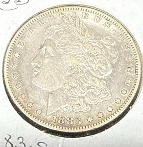 lot 33 image: 1883-S Morgan Silver Dollar