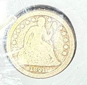 lot 37 image: 1841 Seated Liberty Dime