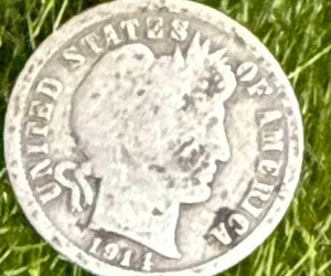 lot 59 image: 1914 Barber Dime