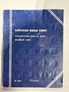 lot 60 image: Lincoln Cent Book (mostly filled)