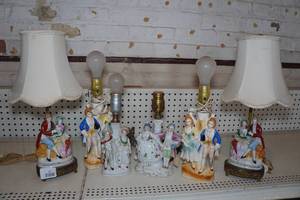 lot 33 image: Victorian Couple Lamps