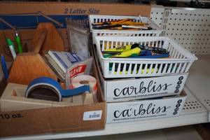 lot 85 image: Office Supplies - Tape, Labels, Markers, Pencils