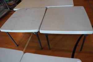 lot 114 image: 2 Plastic Square Tables