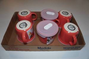 lot 107 image: Goodcook Stoneware Vented Mugs