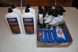 lot 109 image: Assorted Cleaning - Liquid Bluing, Stainless Steel Cleaner. Hardwood Floor