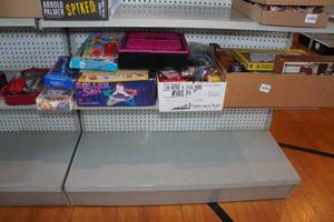 lot 127 image: Assorted Toys and Games - Roller Skates, Board Games, Barbie Case, Radio Flyer Wagon