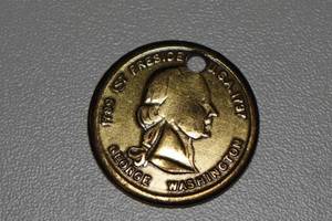 lot 1J image: George Washington Funeral Token - Holed
