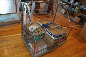 lot 229 image: Rolling Wire Sided Shelf