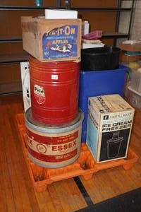 lot 230 image: Vintage Containers, Penncrest Electric Ice Cream Freezer - Storage Bins