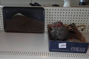 lot 185 image: Vintage Home Dcor - Antique Bell, Cast Iron Hangers