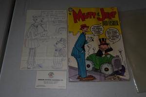 lot 176 image: Mutt & Jeff Comic with Personally Drawn Art by Illustrator