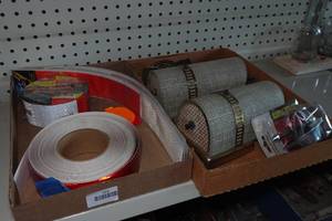 lot 253 image: Reflective Tape and Wall Sconce Lamps