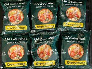 lot 117 image: B - Lot of 6 Outer Aisle Gourmet Everything Sandwich Slices 6.13oz Each