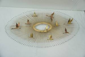 lot 89 image: Vintage Metal Wall Art Featuring Geese 36x20