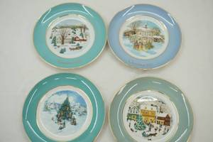 lot 139 image: Vintage Avon Christmas Collectible Plates (4ct) 1970s