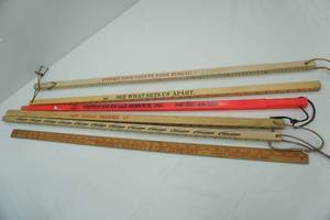 lot 197 image: Vintage Yardsticks (6ct)