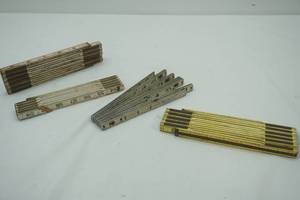 lot 227 image: (4ct) Vintage Collapsible Rulers