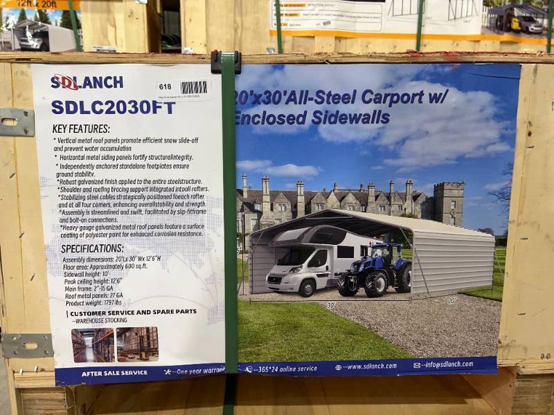 lot 818 image: SDLANCH High End Carport 20 x 30 (SDLC2030) 