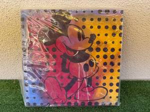 lot 38 image: Mickey Mouse Artwork on Canvas by Gail Rodgers 17 x 17
