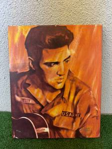 lot 39 image: Elvis Presley 100300 Artwork on Canvas 16 x 21