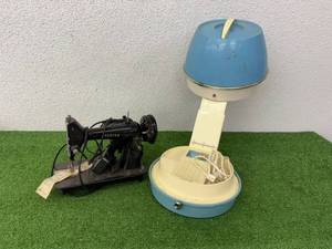 lot 71 image: Vintage Sewing Machine & Hair Dryer