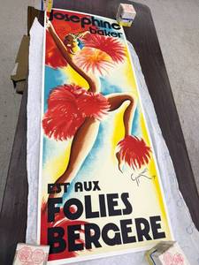 lot 92 image: Folies Bergere Josephine Baker Artwork